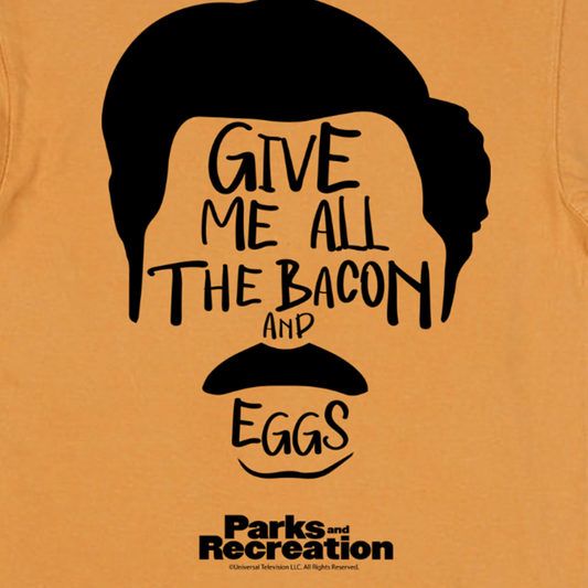 Parks and Recreation Give Me All the Bacon and Eggs Vintage T-Shirt