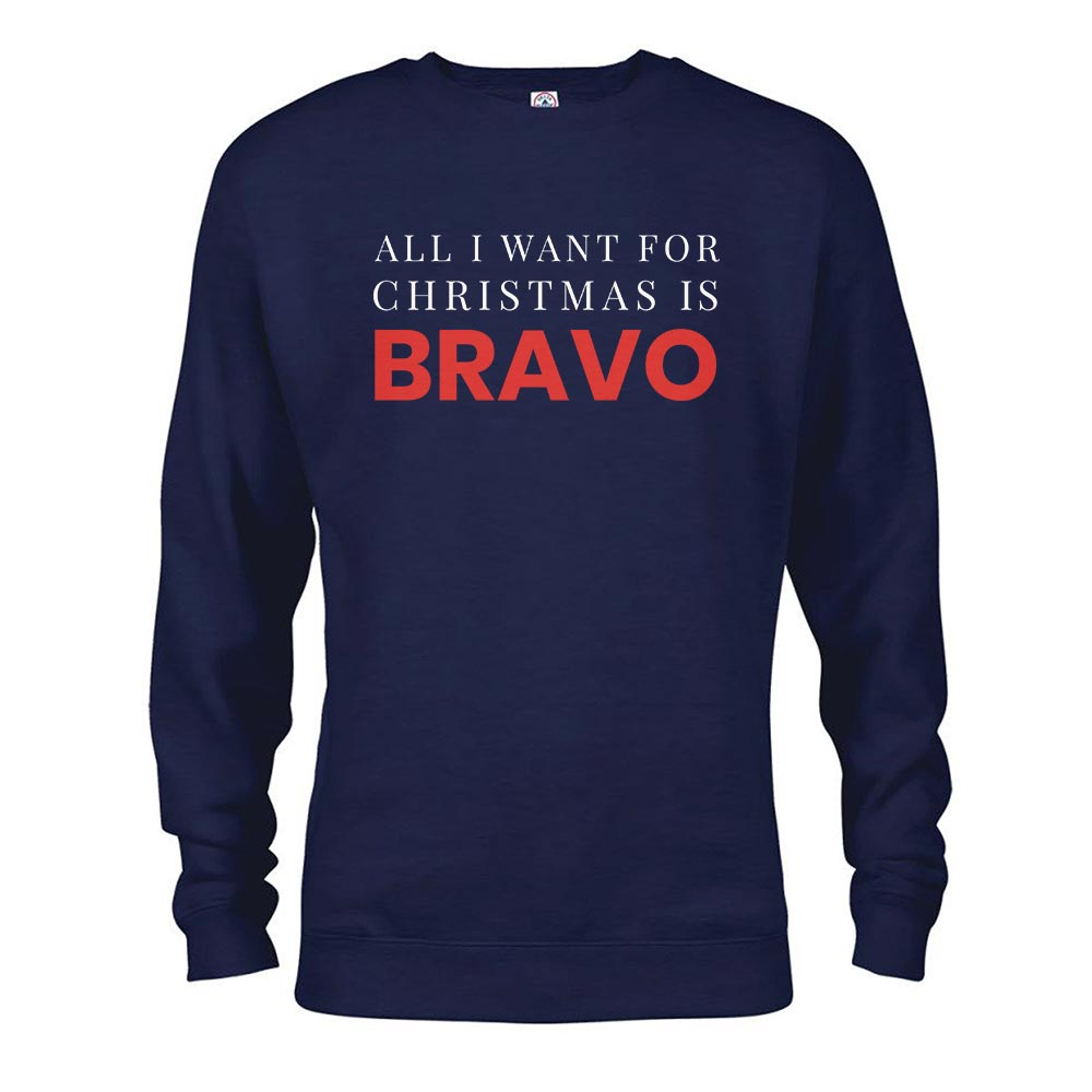 Bravo All I Want for Christmas Fleece Crew Sweatshirt