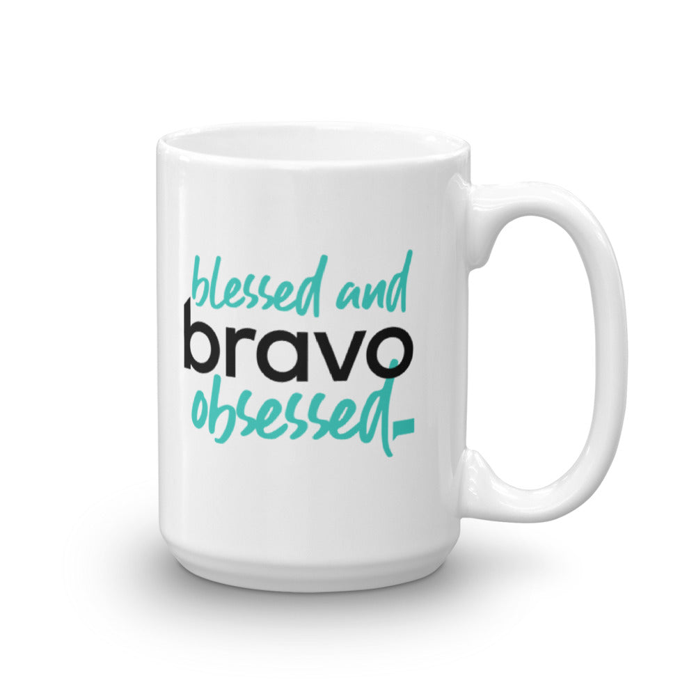Blessed and Bravo Obsessed White Mug