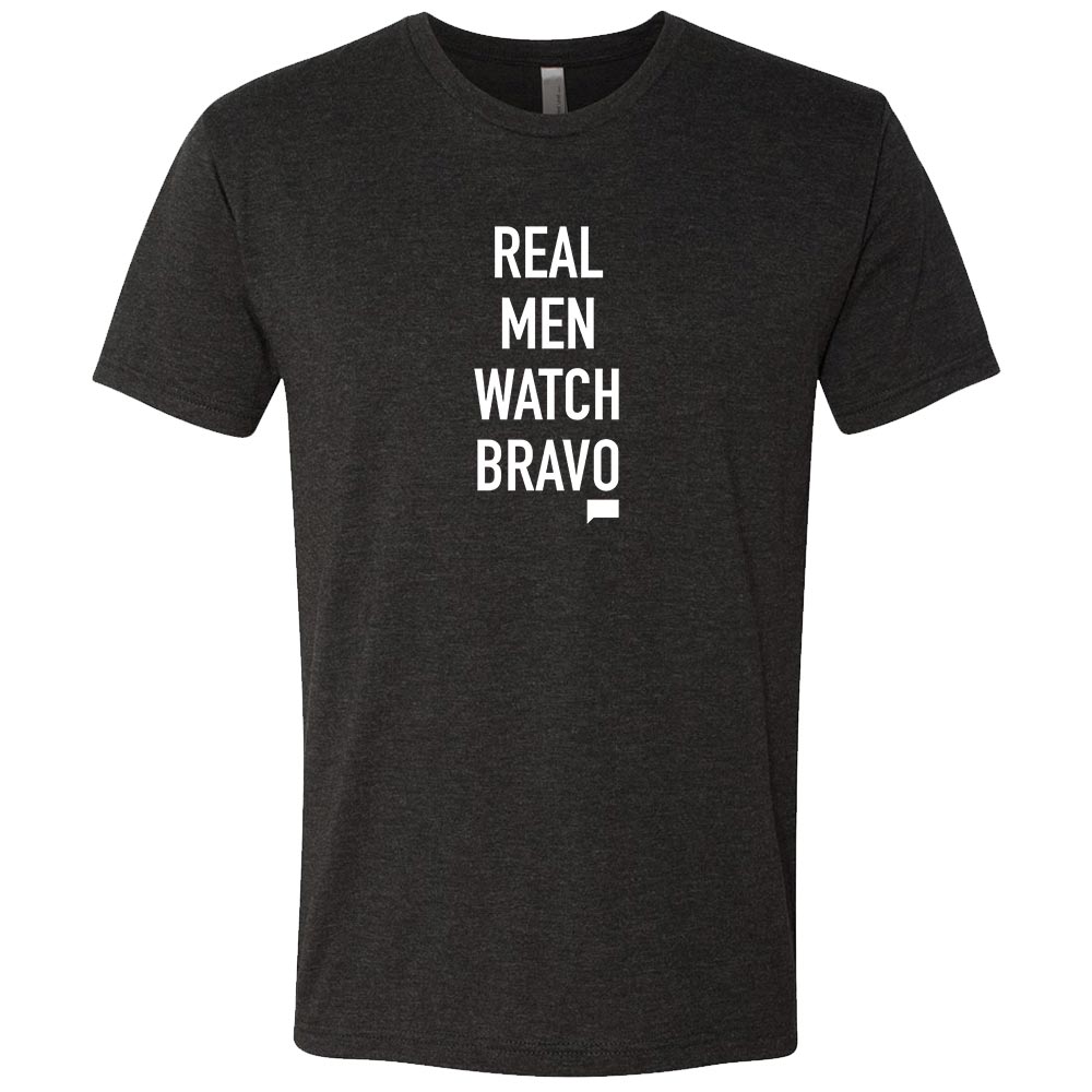 Bravo Gear Real Men Watch Bravo Adult Tri-Blend T-Shirt