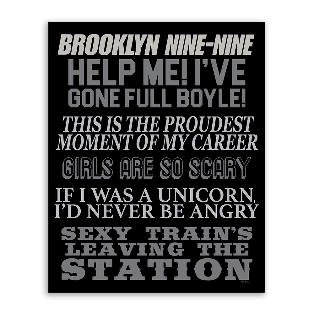 Brooklyn Nine-Nine Charles Boyle Quote Mash-up Poster
