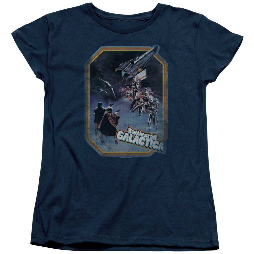Battlestar Galactica Poster Iron On Women's Short Sleeve T-Shirt