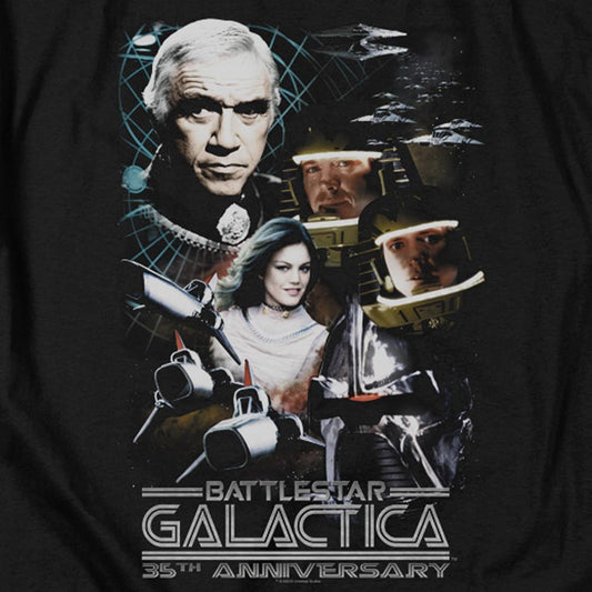 Battlestar Galactica 35th Anniversary Collage Men's Short Sleeve T-Shirt