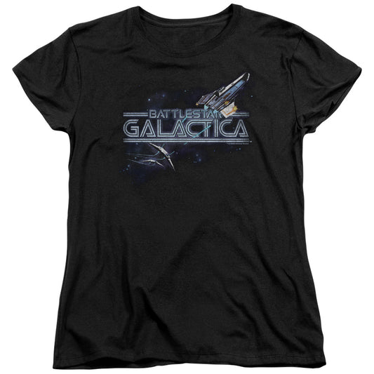 Battlestar Galactica Cylon Pursuit Women's Short Sleeve T-Shirt