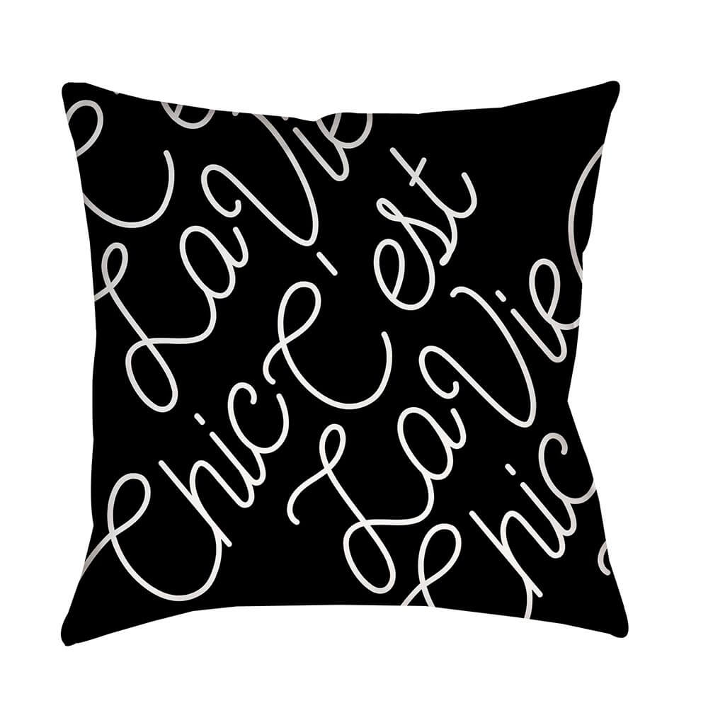 Chic C'est La Vie Pillow - 16 X 16