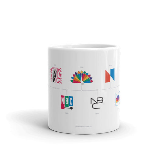 NBC Logo Timeline White Mug