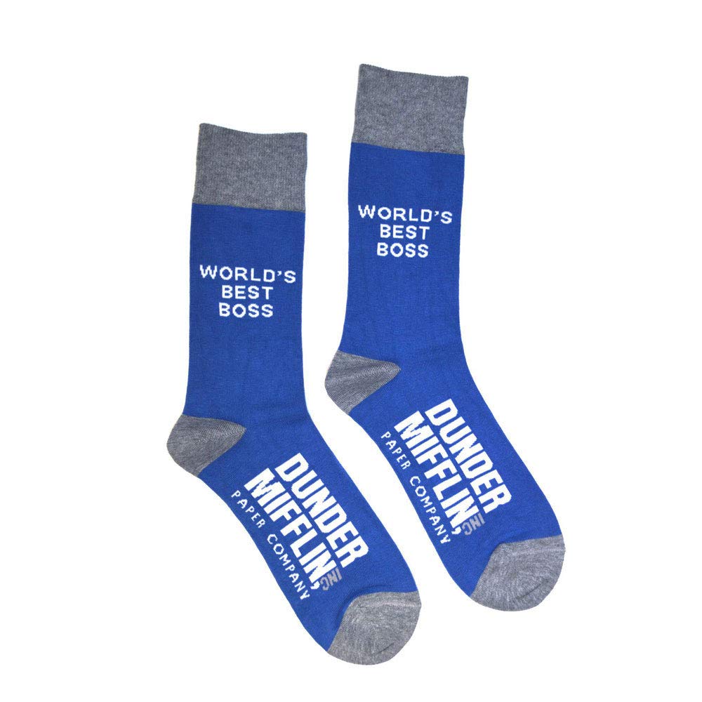 The Office World's Best Boss Dunder Mifflin Custom Knit Socks