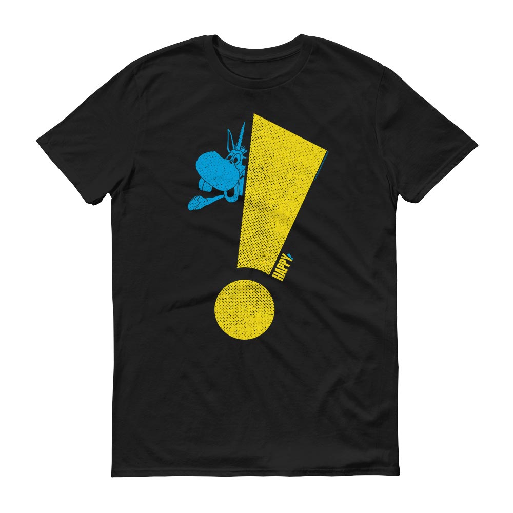 Happy! Exclamation Men's Short Sleeve T-Shirt