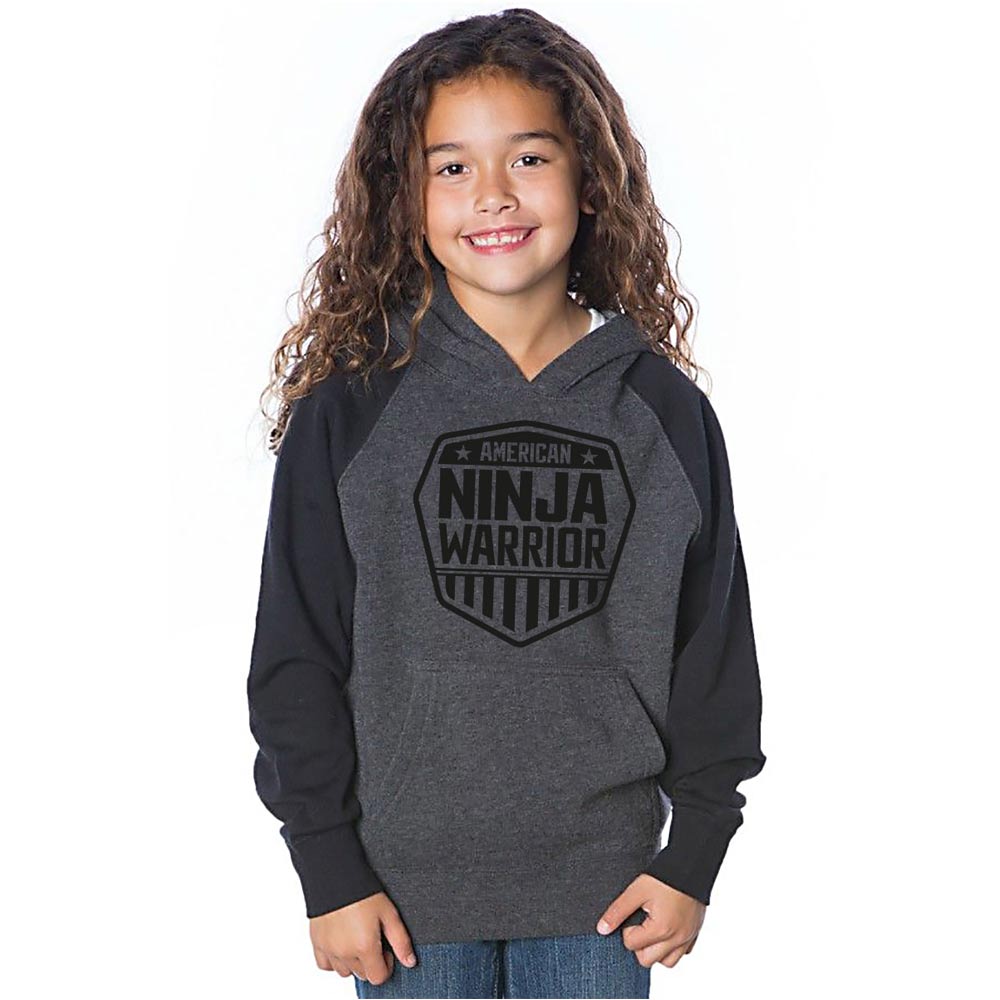 American Ninja Warrior Kids Black Grey Hoodie