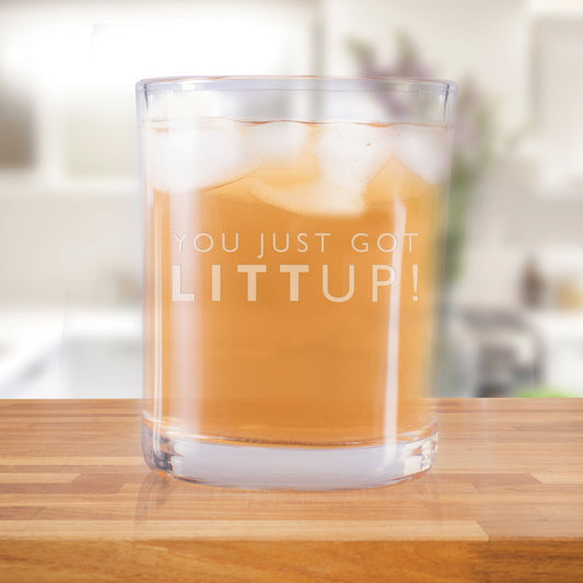 Suits You Just Got Litt Up! Rocks Glass