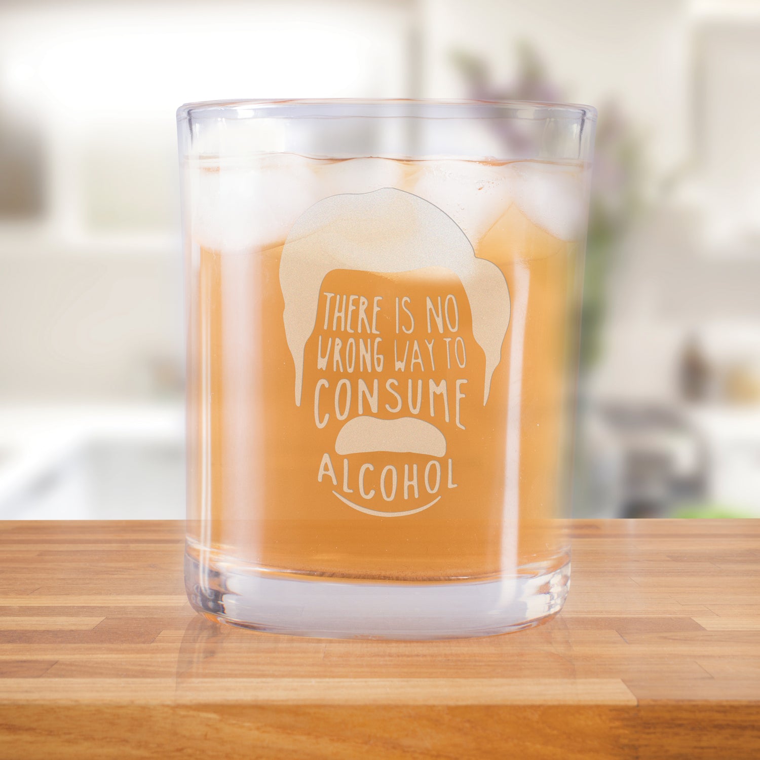 Parks and Recreation No Wrong Way to Consume Alcohol Rocks Glass