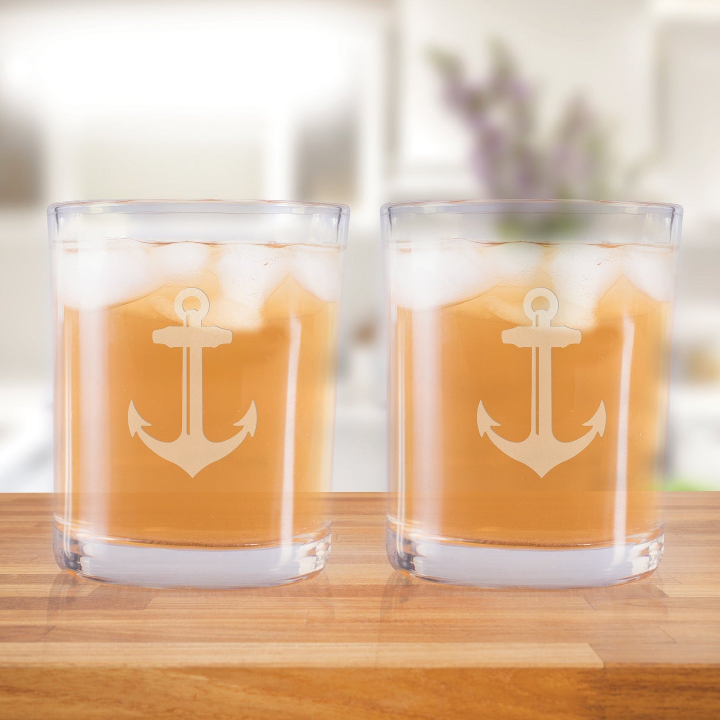 Below Deck Anchor Rocks Glasses - Set of 2