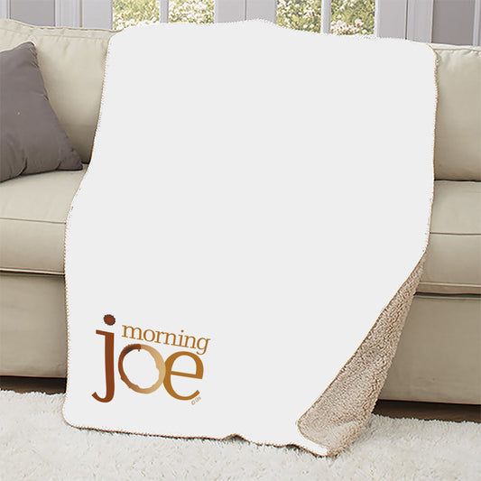 Morning Joe LOGO Sherpa Blanket