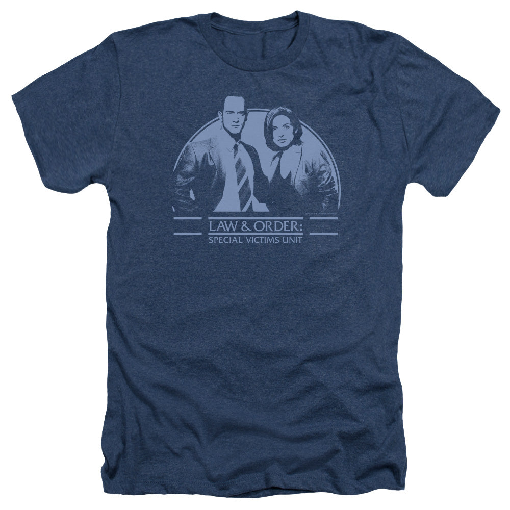 Law & Order: SVU Elliot & Olivia Navy Heather Short Sleeve T-Shirt