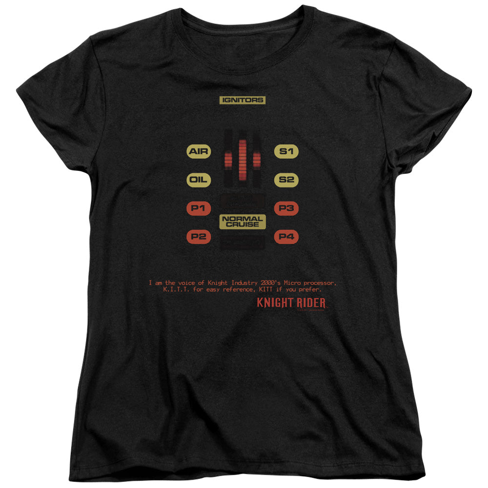 Knight Rider KITT Console Women's Short Sleeve T-Shirt