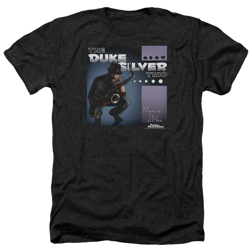 Parks and Recreation The Duke Silver Trio Black Heather Short Sleeve T-Shirt