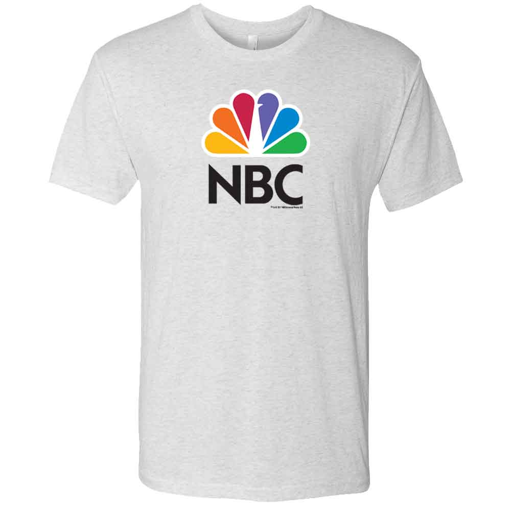 NBC Men s Tri Blend Short Sleeve T Shirt White XXL