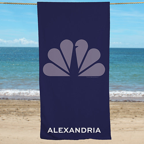 Personalized NBC Monochromatic Logo Beach Towel