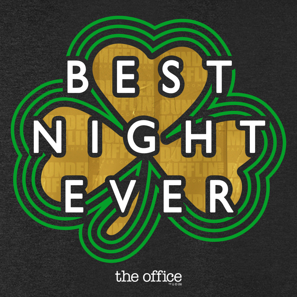 The Office Dunder MIfflin Best Night Ever St. Patrick's Day  Men's Tri-Blend Short Sleeve T-Shirt