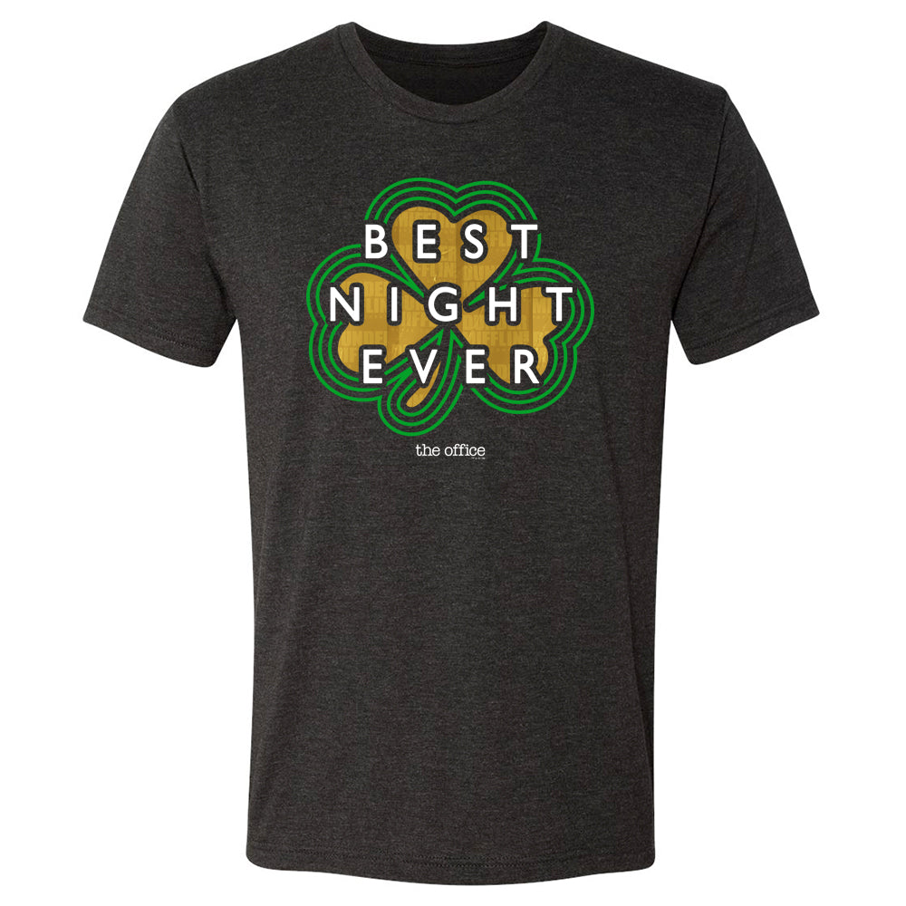 The Office Dunder MIfflin Best Night Ever St. Patrick's Day  Men's Tri-Blend Short Sleeve T-Shirt