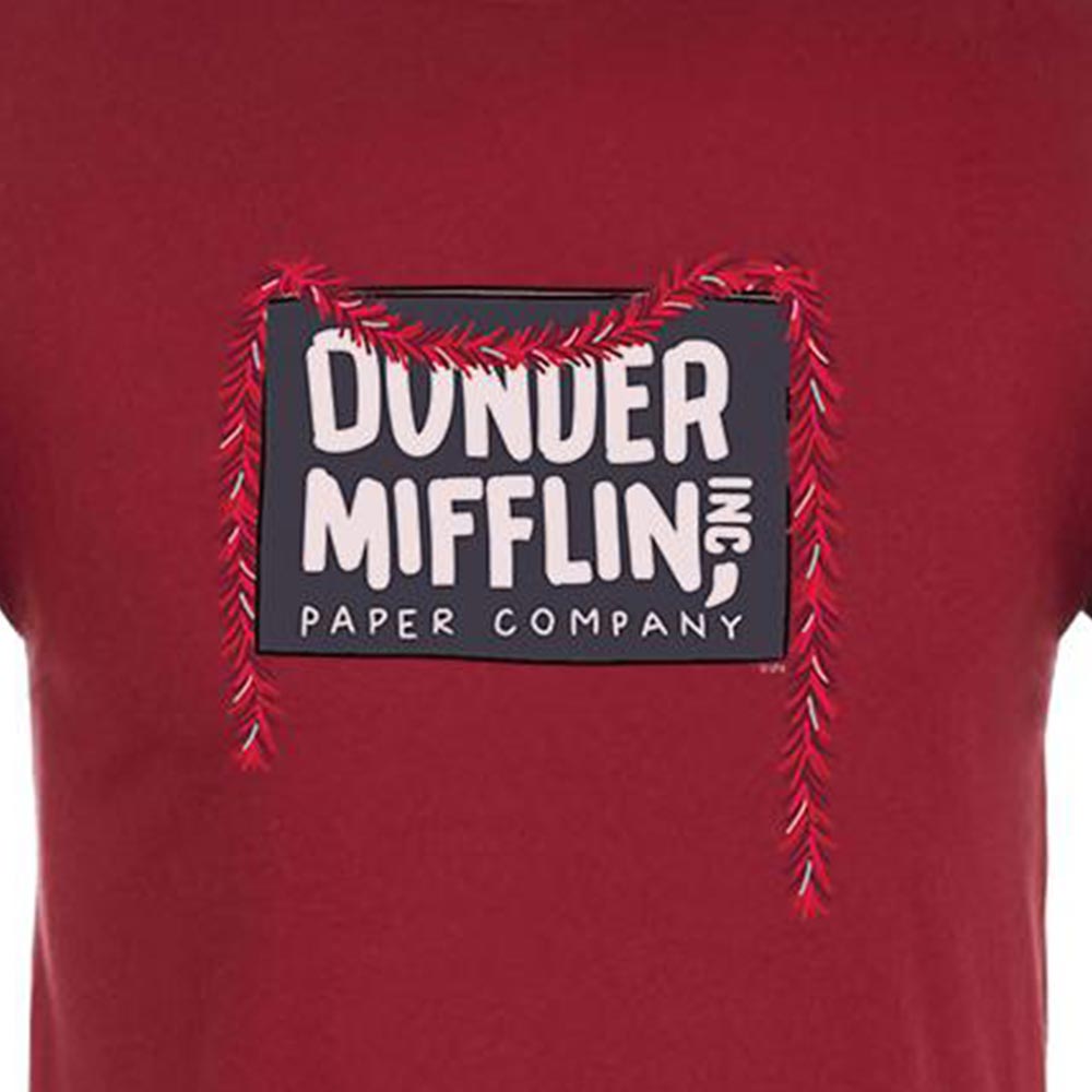 The Office Holiday Tinsel Dunder Mifflin Adult Short Sleeve T-Shirt
