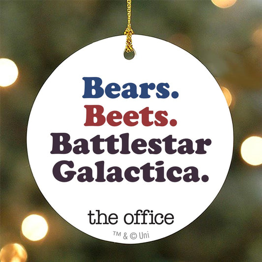 The Office Bears. Beets. Battlestar Galactica Ornament