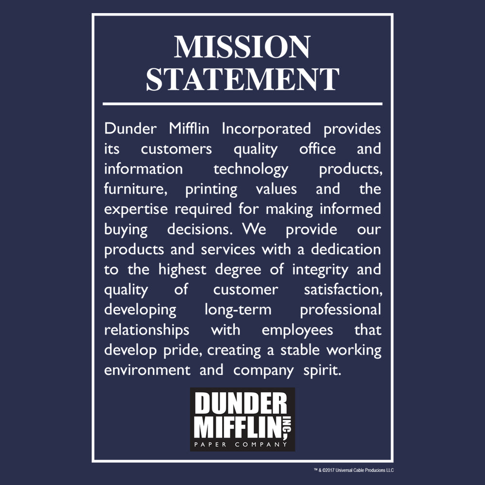 The Office Dunder Mifflin Mission Statement  Hooded Sweatshirt