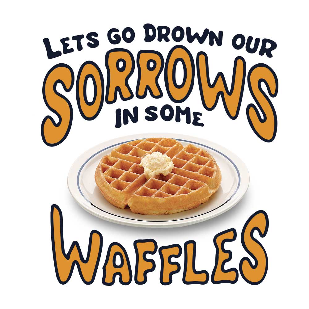 Parks and Recreation Drown Our Sorrows in Some Waffles White Mug
