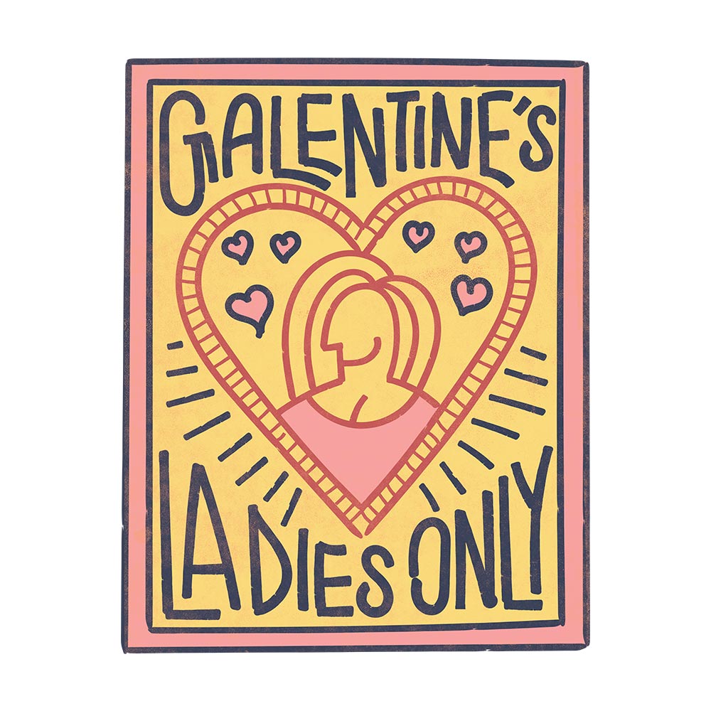 Parks and Recreation Galentine's Ladies Only White Mug