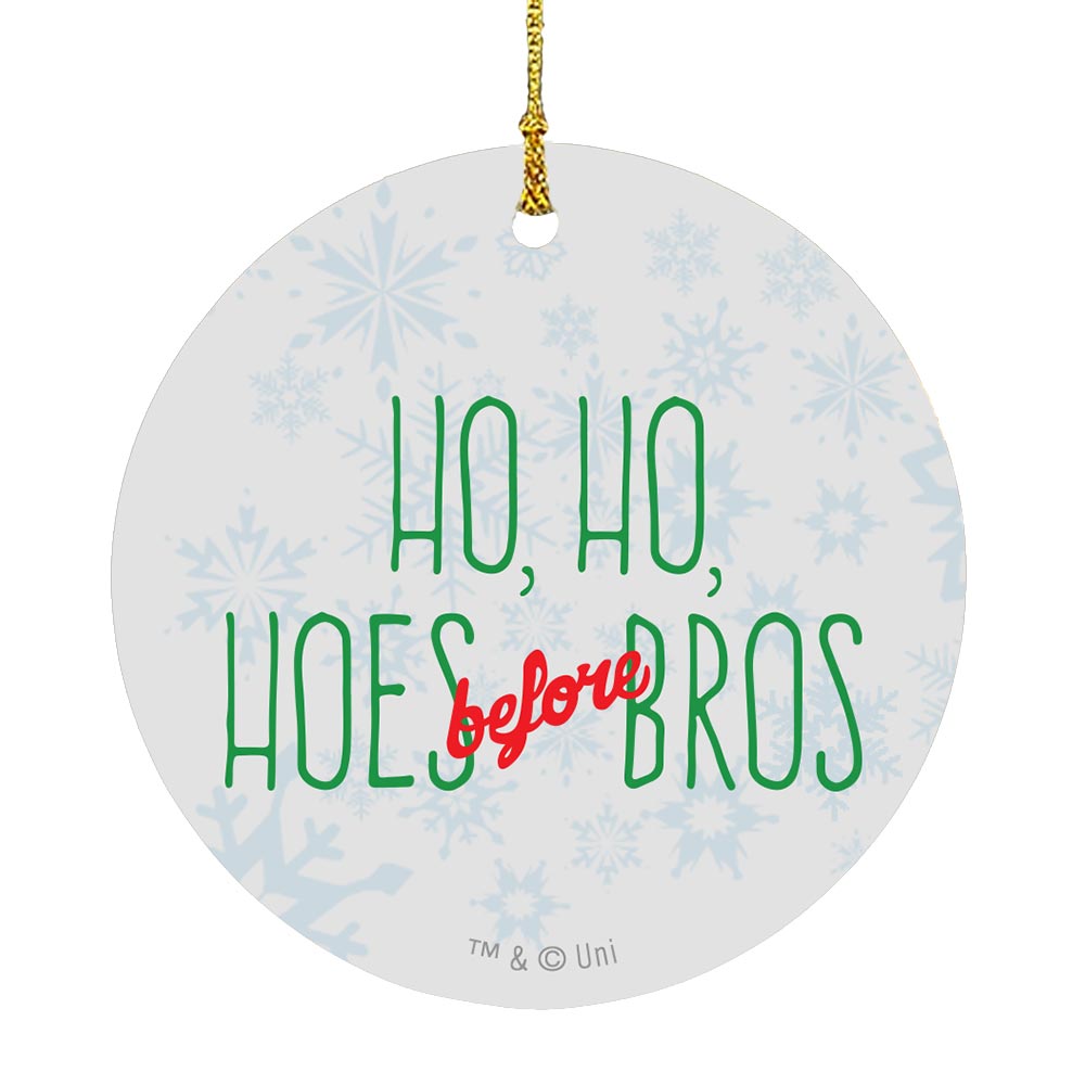 Parks and Recreation Ho  Ho  Hoes Before Bros Ornament