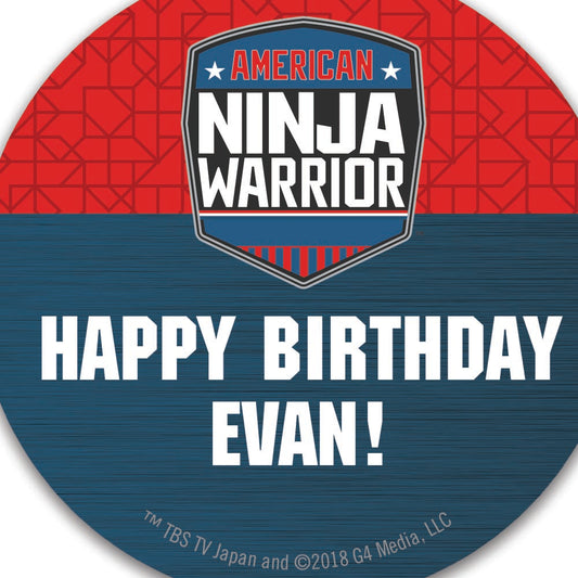 Personalized American Ninja Warrior 2 1/2" Stickers - 96 Pack