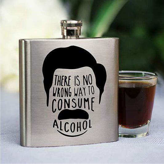 Parks And Recreation Ron Swanson Flask