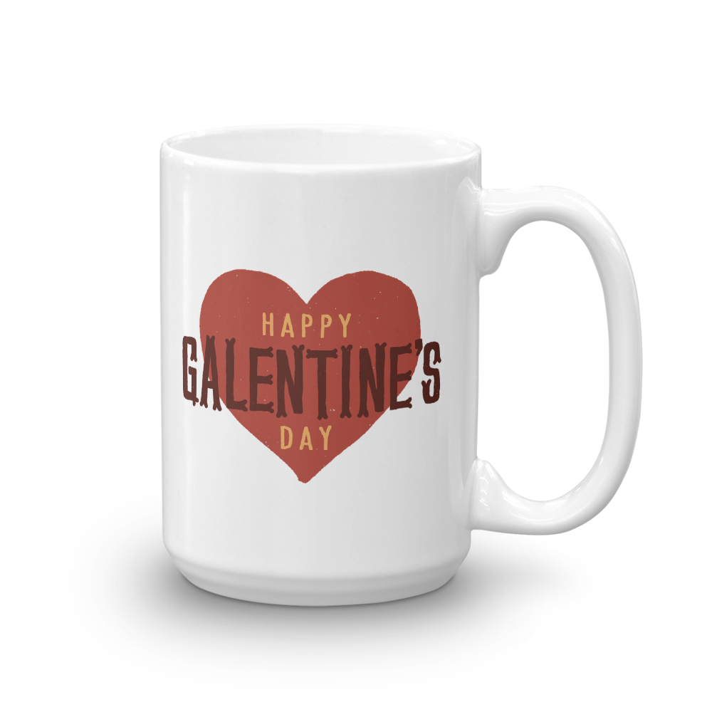 Parks and Recreation Happy Galentine's Day White Mug