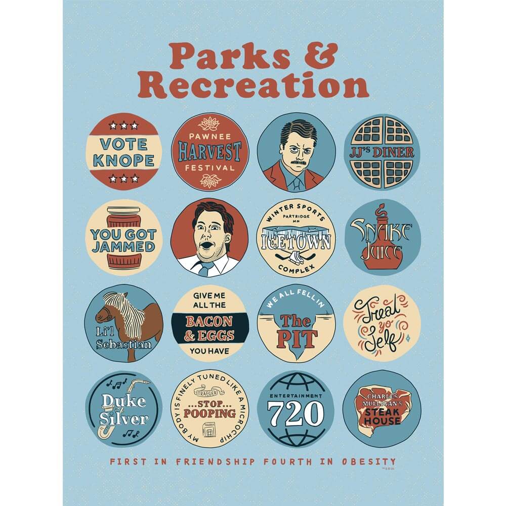 Parks and Recreation Quote Mash-Up Poster - 18 x 24