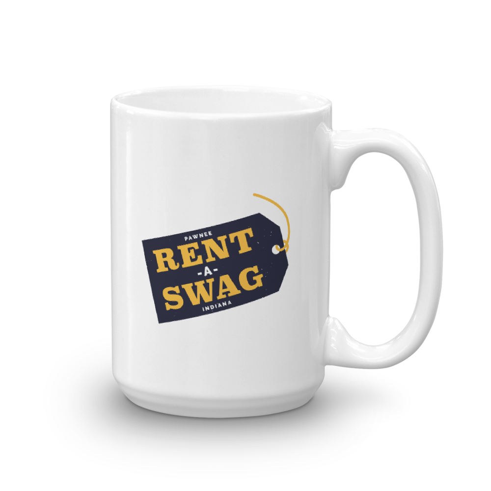 Parks and Recreation Rent-A-Swag White Mug