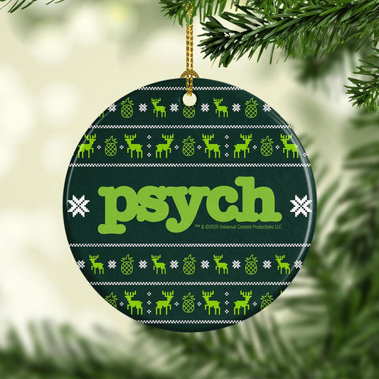 Psych Holiday Pineapple Double-Sided Ornament