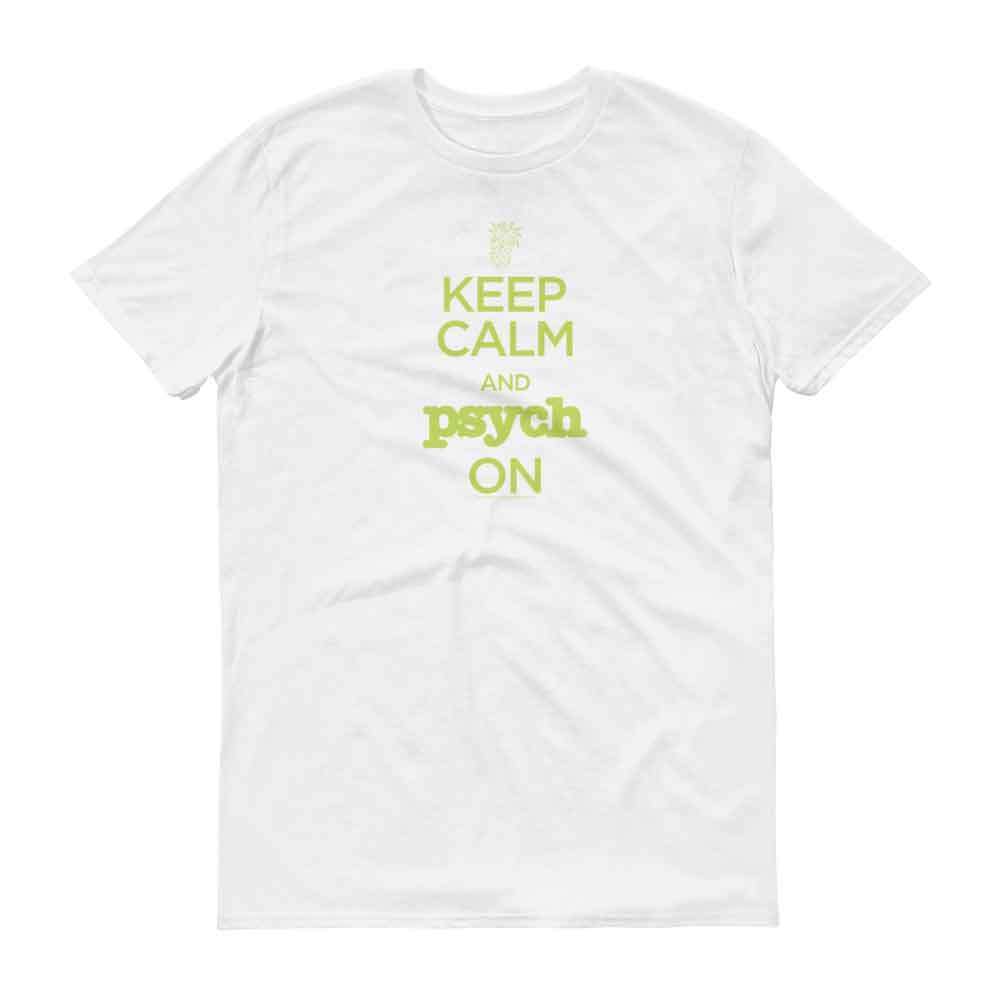 Psych Keep Calm and Psych On Adult Short Sleeve T-Shirt