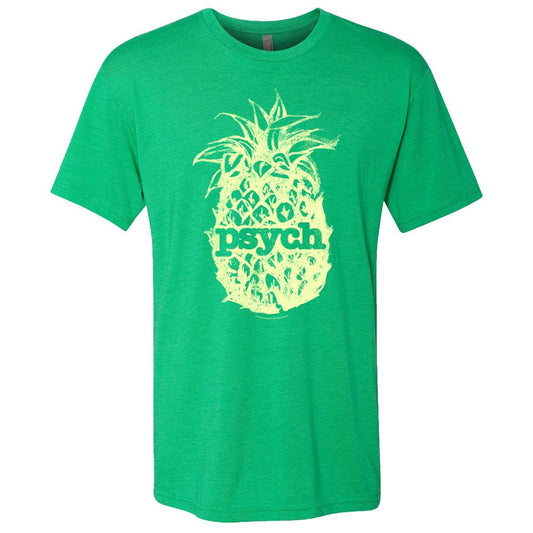Psych Vintage Yellow Pineapple Men's Tri-Blend Short Sleeve T-Shirt