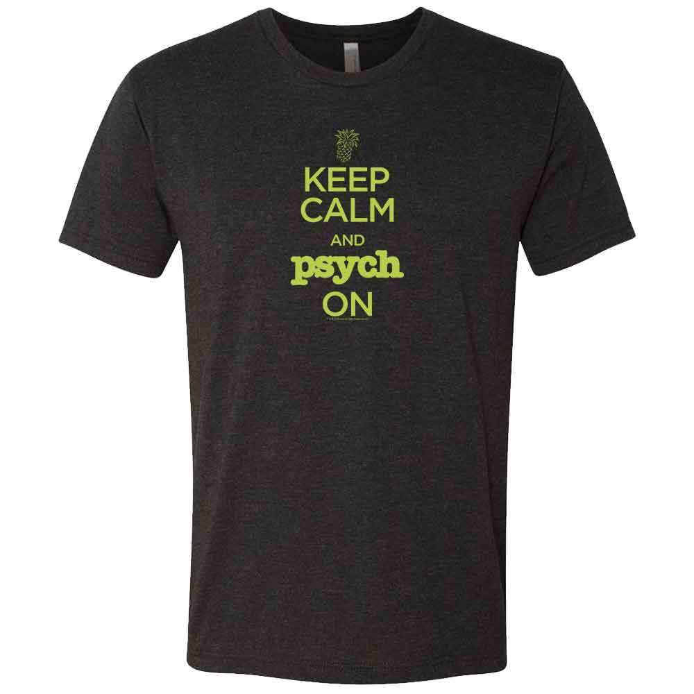 Psych Keep Calm and Psych On Men's Tri-Blend T-Shirt