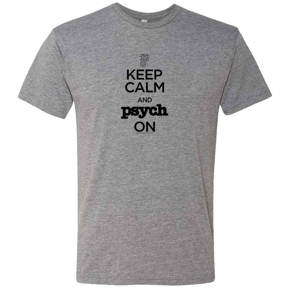Psych Keep Calm and Psych On Men's Tri-Blend T-Shirt