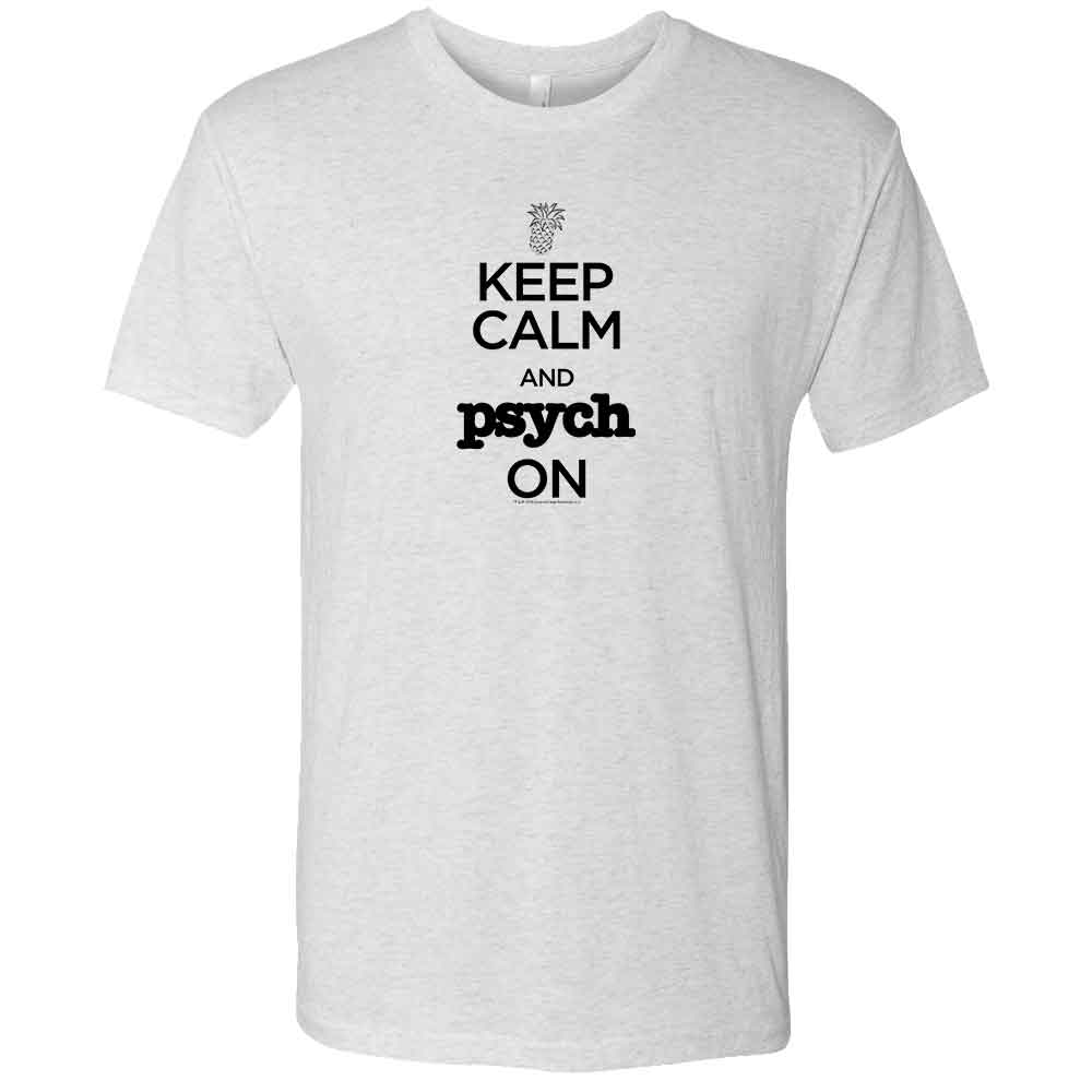 Psych Keep Calm and Psych On Men's Tri-Blend T-Shirt