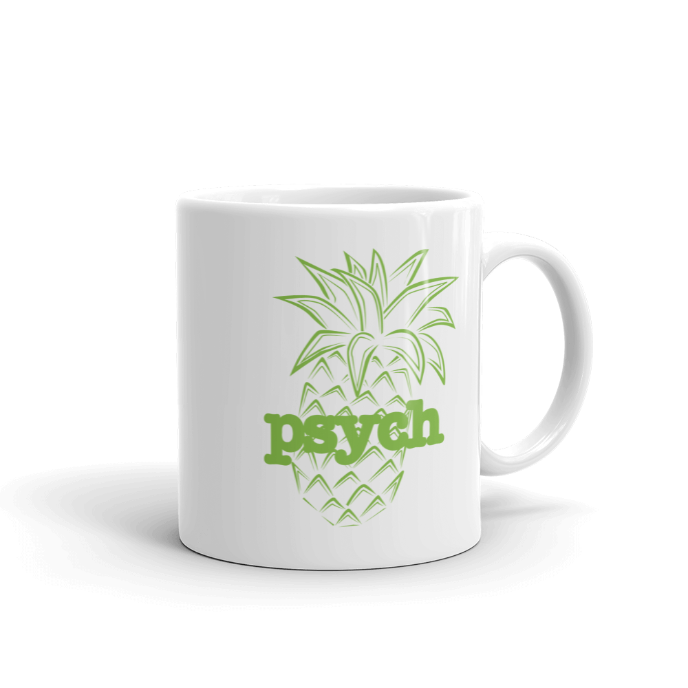 Psych Pineapple White Mug
