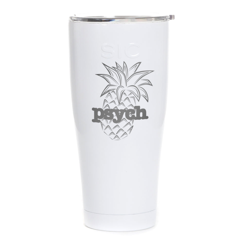 Psych Pineapple Laser Engraved SIC Tumbler