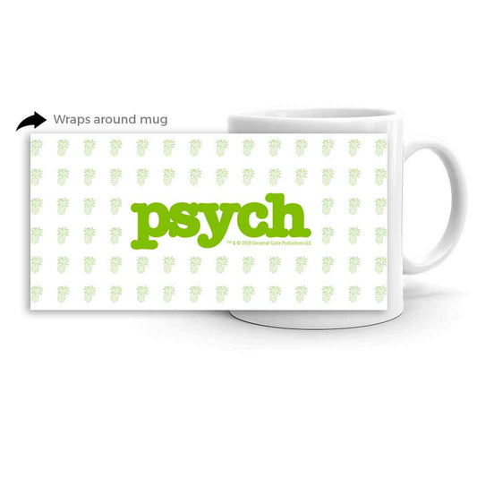 Psych Pineapple Pattern White Mug