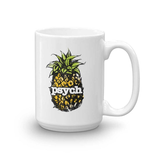 Psych Vintage Pineapple White Mug