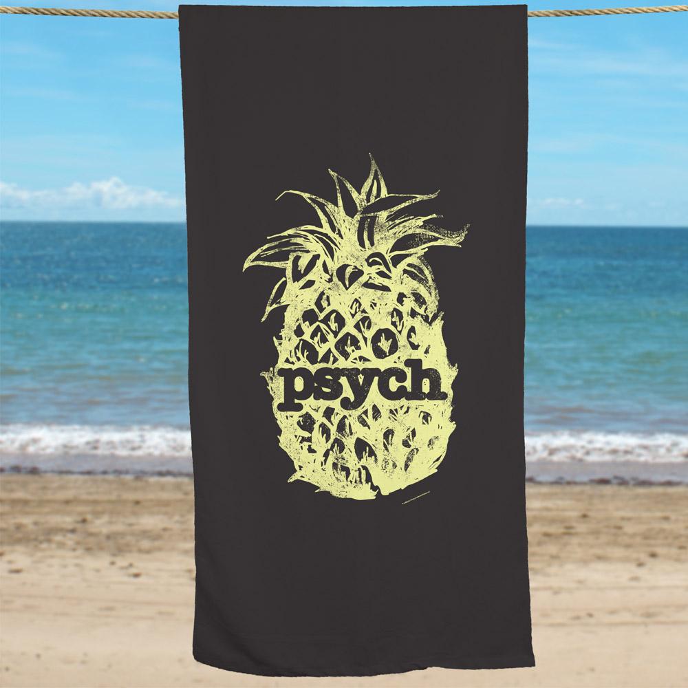 Psych Vintage Yellow Pineapple Beach Towel