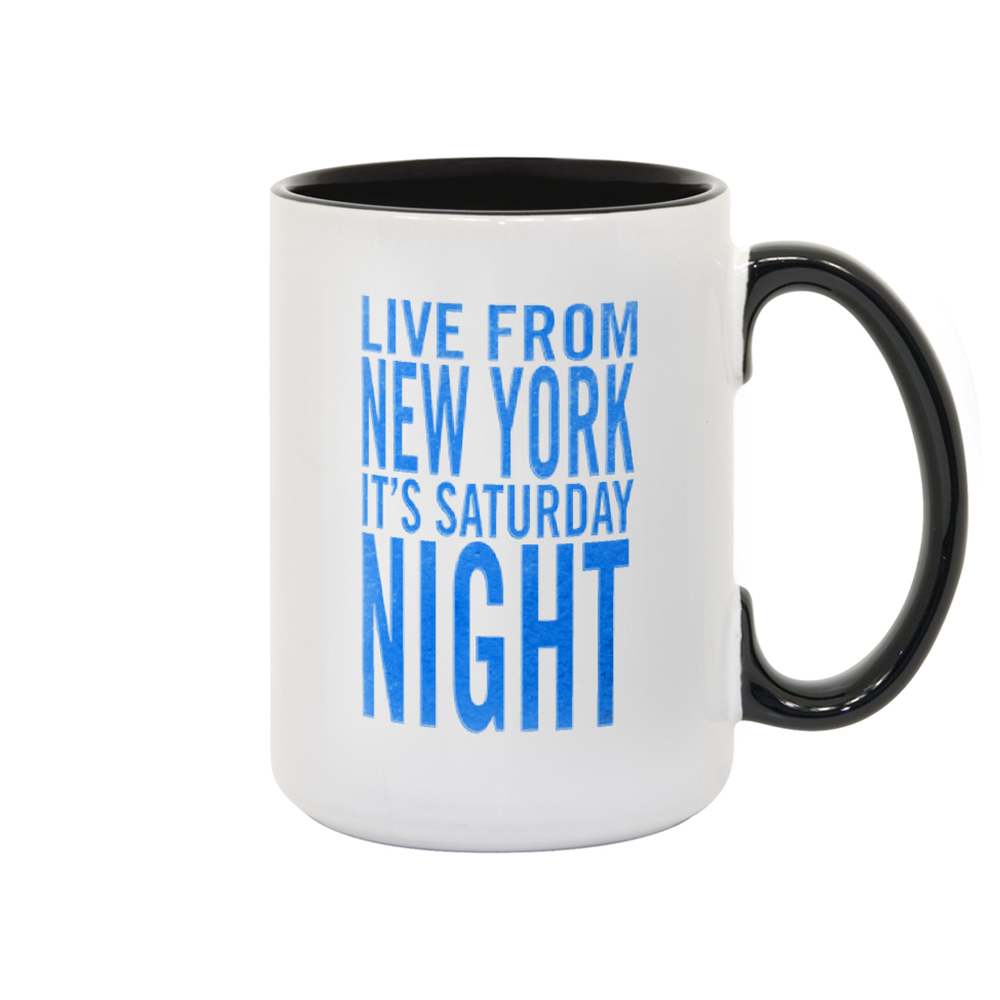 Saturday Night Live It's Saturday Night White and Black Mug