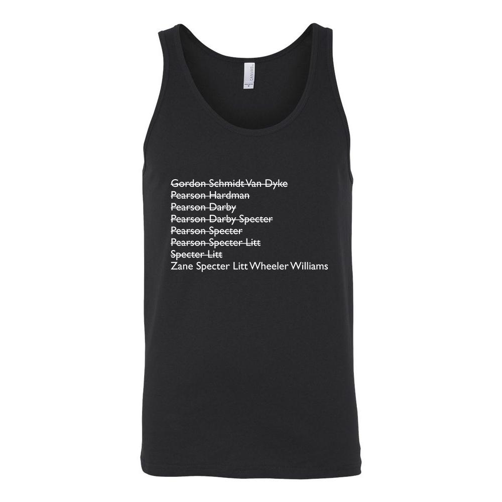 Suits Firm Names Unisex Tank Top