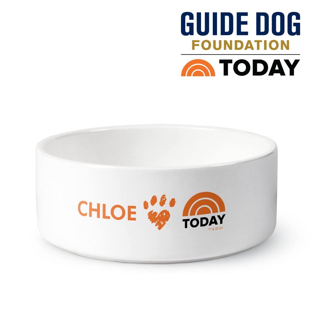 Personalized TODAY Small Pet Paw Bowl