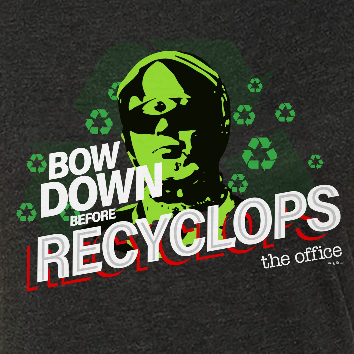 The Office Bow Down Before Recyclops Women's Tri-Blend T-Shirt